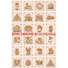 Látkový panel sada kolekce PERNÍČKOVÉ VÁNOCE - na adventní kalendář, pexeso, atd. 587-964 Látkový panel sada kolekce PERNÍČKOVÉ VÁNOCE - na adventní kalendář, pexeso, atd. 587-964