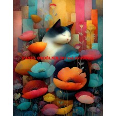 Látkový panel kolekce COLORFUL - KOČIČÍ SNY 590-145
