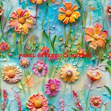 Látkový panel či metráž kolekce COLORFUL - KVĚTINY 590-270 Látkový panel či metráž kolekce COLORFUL - KVĚTINY 590-270