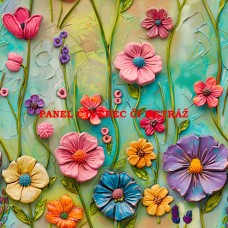 Látkový panel či metráž kolekce COLORFUL - KVĚTINY 590-273 Látkový panel či metráž kolekce COLORFUL - KVĚTINY 590-273