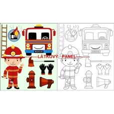 BAVLNĚNÁ LÁTKA - panel 18x30 cm  FLP719