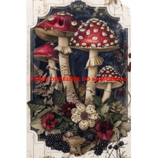 BAVLNĚNÝ PANEL muchomůrka 17x25 cm hou27