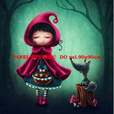 Látkový panel kolekce POHÁDKOVÉ ELENKY - ČERVENÁ KARKULKA 196-17