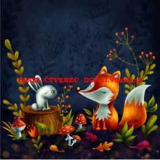 Látkový panel kolekce POHÁDKOVÉ ELENKY - LIŠKA 196-76