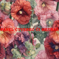 Látkový panel  či metráž kolekce KVĚTINY  300-104