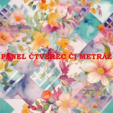 Látkový panel či metráž kolekce KVĚTINY 300-137 Látkový panel či metráž kolekce KVĚTINY 300-137