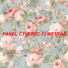 Látkový panel  či metráž kolekce KVĚTINY  300-149