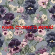 Látkový panel  či metráž kolekce KVĚTINY  300-162