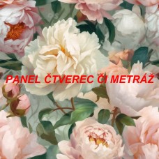 Látkový panel  či metráž kolekce KVĚTINY  300-181