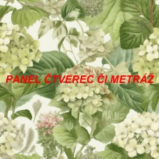 Látkový panel  či metráž kolekce KVĚTINY  300-182
