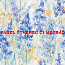 Látkový panel či metráž kolekce KVĚTINY 300-22 Látkový panel či metráž kolekce KVĚTINY 300-22
