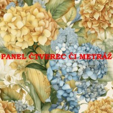 Látkový panel  či metráž kolekce KVĚTINY  300-3