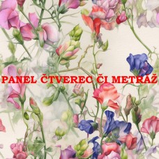 Látkový panel či metráž kolekce KVĚTINY 300-31 Látkový panel či metráž kolekce KVĚTINY 300-31