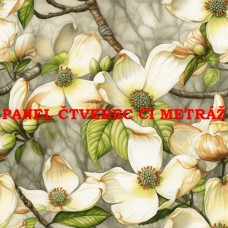 Látkový panel či metráž kolekce KVĚTINY 300-47 Látkový panel či metráž kolekce KVĚTINY 300-47