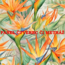 Látkový panel či metráž kolekce KVĚTINY 300-48 Látkový panel či metráž kolekce KVĚTINY 300-48