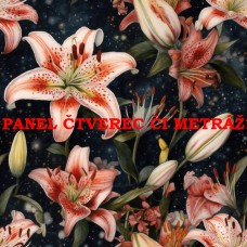 Látkový panel či metráž kolekce KVĚTINY 300-52 Látkový panel či metráž kolekce KVĚTINY 300-52