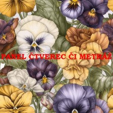 Látkový panel či metráž kolekce KVĚTINY 300-69 Látkový panel či metráž kolekce KVĚTINY 300-69