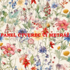 Látkový panel či metráž kolekce KVĚTINY 300-73 Látkový panel či metráž kolekce KVĚTINY 300-73