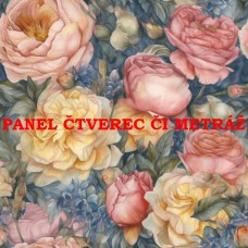Látkový panel či metráž kolekce KVĚTINY 300-76 Látkový panel či metráž kolekce KVĚTINY 300-76