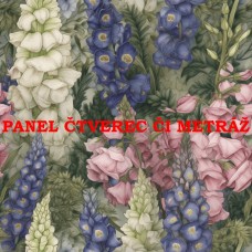 Látkový panel či metráž kolekce KVĚTINY 300-78 Látkový panel či metráž kolekce KVĚTINY 300-78