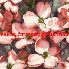Látkový panel či metráž kolekce KVĚTINY 300-83 Látkový panel či metráž kolekce KVĚTINY 300-83