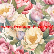 Látkový panel či metráž kolekce KVĚTINY 300-87 Látkový panel či metráž kolekce KVĚTINY 300-87