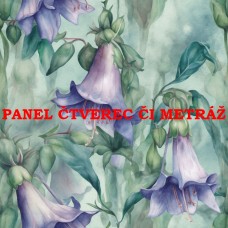 Látkový panel  či metráž kolekce KVĚTINY  300-89