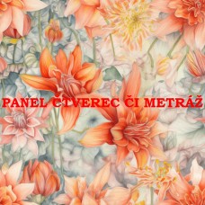 Látkový panel  či metráž kolekce KVĚTINY  300-96