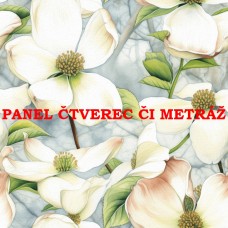 Látkový panel  či metráž kolekce KVĚTINY  300-97
