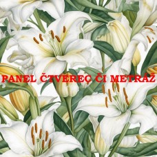 Látkový panel  či metráž kolekce KVĚTINY  300-99