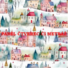 Látkový panel  či metráž kolekce  KRAJINA, DŮM 311-116