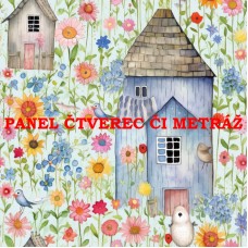 Látkový panel  či metráž kolekce  KRAJINA, DŮM 311-19