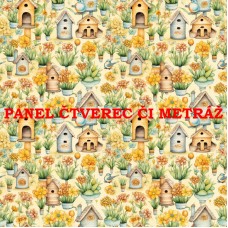 Látkový panel či metráž kolekce KRAJINA, DŮM 311-323 Látkový panel či metráž kolekce KRAJINA, DŮM 311-323