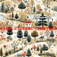 Látkový panel  či metráž kolekce  KRAJINA, DŮM 311-63