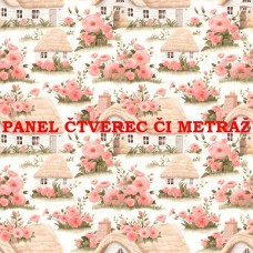 Látkový panel  či metráž kolekce  KRAJINA, DŮM 311-80