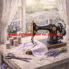Látkový panel kolekce SEWING ROMANCE COLLECTION 313b-43 Látkový panel kolekce SEWING ROMANCE COLLECTION 313b-43