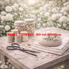 Látkový panel kolekce SEWING ROMANCE COLLECTION 313b-47 Látkový panel kolekce SEWING ROMANCE COLLECTION 313b-47