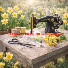 Látkový panel kolekce SEWING ROMANCE COLLECTION 313b-54 Látkový panel kolekce SEWING ROMANCE COLLECTION 313b-54