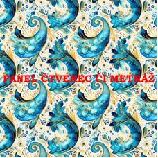 Látkový panel či metráž kolekce PAISLEY 319-23 Látkový panel či metráž kolekce PAISLEY 319-23