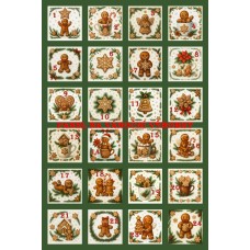 Látkový panel  - na adventní kalendář, pexeso  334-171 čísla