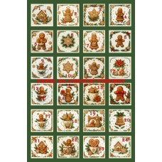 Látkový panel  - na adventní kalendář, pexeso  334-173 čísla