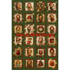 Látkový panel  - na adventní kalendář, pexeso  334-175 čísla