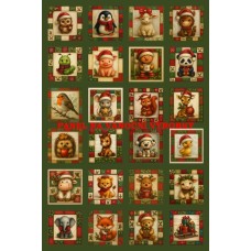 Látkový panel  - na adventní kalendář, pexeso  334-178 bez čísel