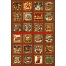Látkový panel  - na adventní kalendář, pexeso  334-182 bez čísel