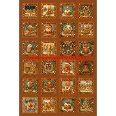 Látkový panel  - na adventní kalendář, pexeso  334-183 čísla
