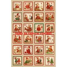 Látkový panel  - na adventní kalendář, pexeso  334-186 čísla