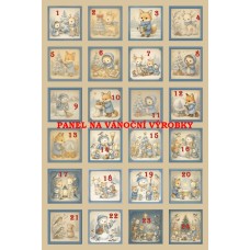 Látkový panel  - na adventní kalendář, pexeso  334-190 čísla