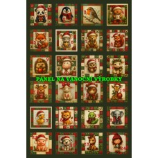 Látkový panel  - na adventní kalendář, pexeso  334-194 čísla