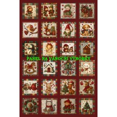 Látkový panel  - na adventní kalendář, pexeso  334-195 Látkový panel  - na adventní kalendář, pexeso  334-195