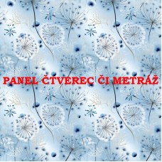 Látkový panel či metráž kolekce MODRÉ KVĚTINY 368-35 Látkový panel či metráž kolekce MODRÉ KVĚTINY 368-35